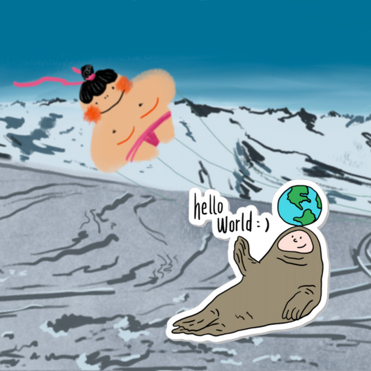 hello world :) Sticker | zozo the Sea Lion