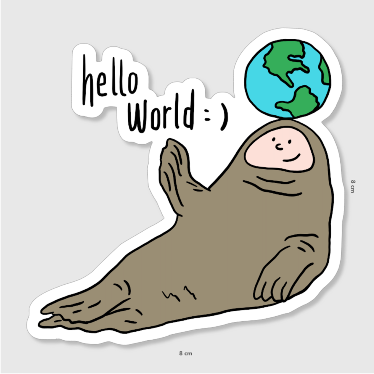 hello world :) Sticker | zozo the Sea Lion